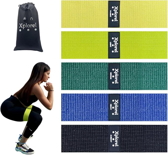 Resistance Bands w/Carrying Bag, Workout Book & Fitness Planner for Working Out-Heavy Duty Strength Training Bands Set w/ 5 Resistance Levels-Stretch Bands for Physical Therapy