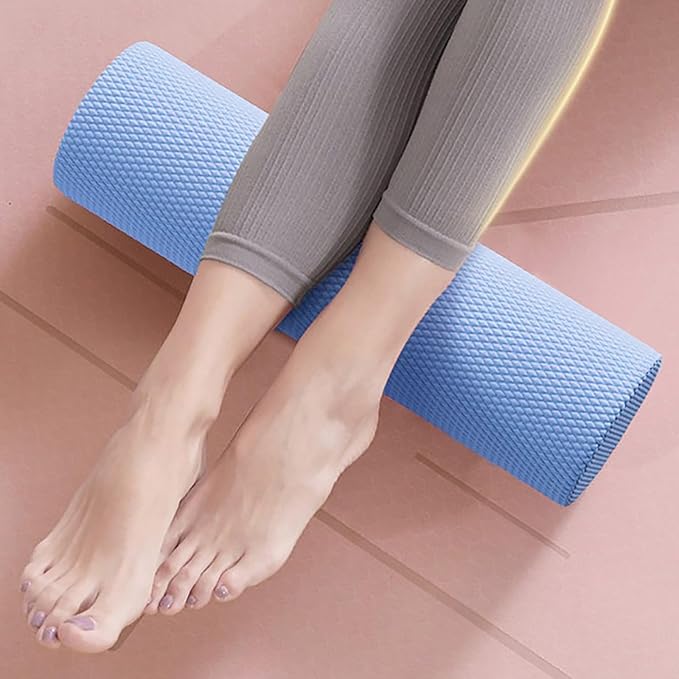 12 Inch EVA Soft Dot Foam Roller for Muscle Therapy, Yoga and Balance Exercises, High-Density Massage Roller, Foam Roller for Back, Legs for Home, Gym and Travel (Blue#L)
