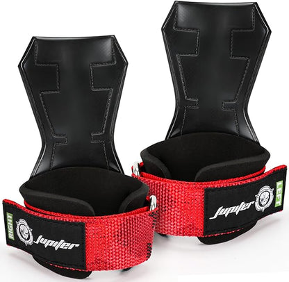 Weight Lifting Straps (Pair) JUPITER Non-Slip Wrist Support for Deadlifts & Powerlifting