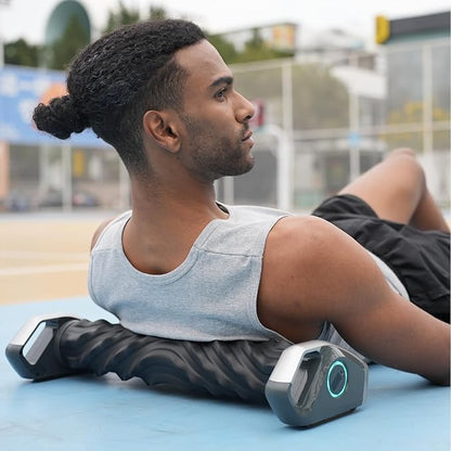 AI-Powered Muscle Recovery Roller – Automatic Deep Tissue Massage, Smart Foam Roller for Pain Relief, Replaceable Pads, Gesture Control, 4-Hour Battery