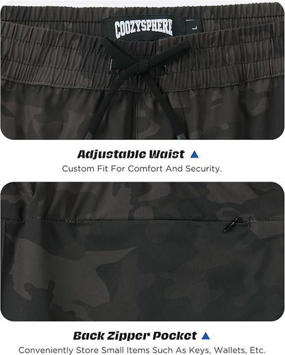 Men 2 in 1 Running Shorts with Compression Liner 5" 7" Quick Dry Workout Athletic Shorts with Pockets Towel Loop