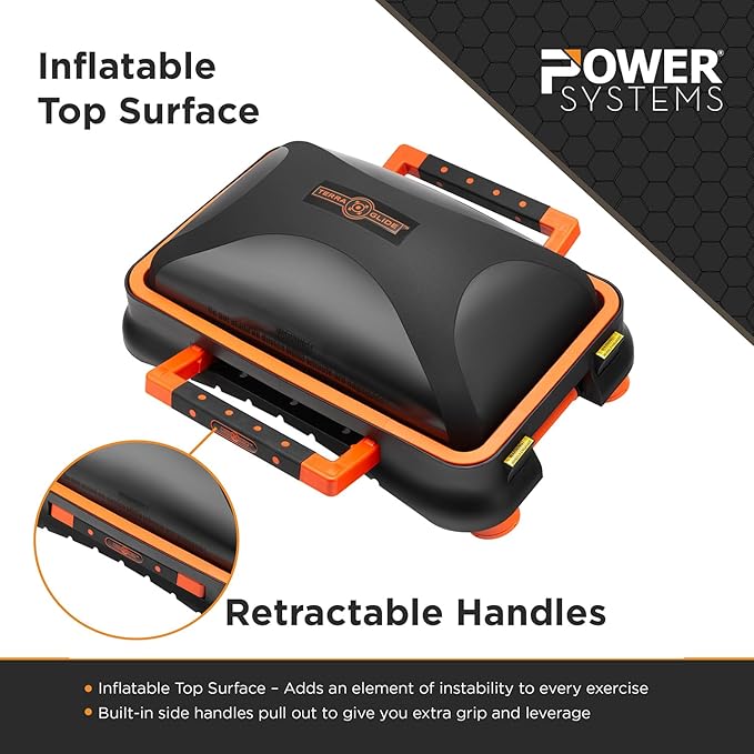 Terra Glide Balance Trainer | Inflatable Fitness Platform with Retractable Wheels & Pop-Out Handles | Core Strength, Balance Training, HIIT Workouts, Stability, Mobility, Agility & Full Body Home Gym Fitness Equipment