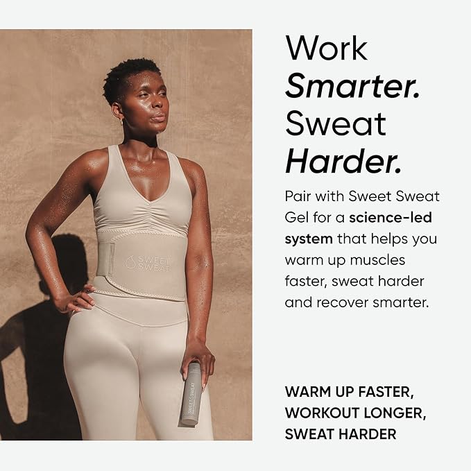 Sweet Sweat Waist Trimmer Toned Series - Premium Sweat Enhancing Fitness Belt for Women & Men - 5 Adjustable Sizes