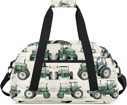 Tractor Truck Kids Duffel Bag for Boys, Sports Gym Bag Overnight Travel Weekender Bag Lightweight Carry On Sleepovers Bag for School Practice Gymnastics