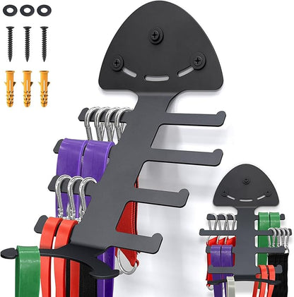 Exercise Resistance Band Rack, Resistance Bands Storage Hanger Gym Equipment Organizer Rack for Pull Up Bands, Multi-Purpose Gym Equipment Storage