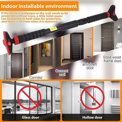 Pull Up Bar for Doorways, 27-42in Chin Up Bar, Strength Training Upper Body Workout Pull Up Bar with Level Meter and Adjustable Strength Training Bar, No Screw Installation Required, Max Load 440 LBS