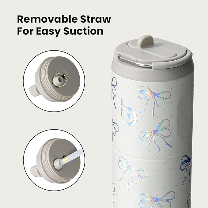 BOTTLE BOTTLE Insulated Water Bottle 24oz with Straw Lid and Handle for Sports Travel Gym Stainless Steel Water Bottles Double-Wall Vacuum Metal Leak Proof BPA-Free