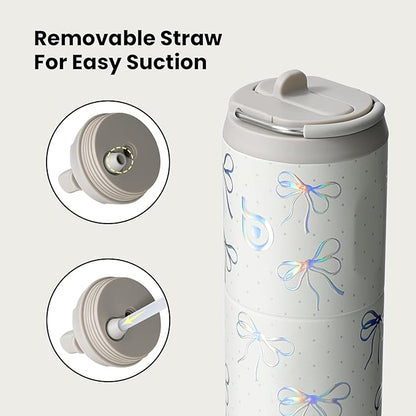 BOTTLE BOTTLE Insulated Water Bottle 24oz with Straw Lid and Handle for Sports Travel Gym Stainless Steel Water Bottles Double-Wall Vacuum Metal Leak Proof BPA-Free
