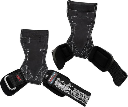Lifting Grips PRO Weight Gloves Heavy Duty Barbell Gymnastics Straps Alternative to Power Hooks Deadlifts Adjustable Neoprene Padded Wrist Wrap