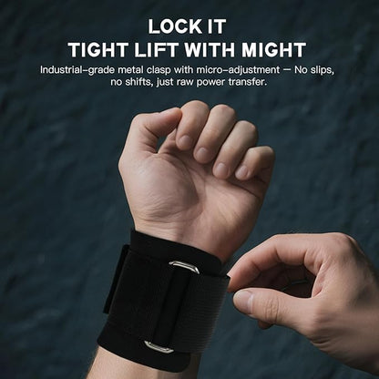 RitFit Wrist Wraps, Wrist Straps for Weightlifting, Wrist Support for Working Out, Bodybuilding, MMA, Powerlifting, Strength Training, Men & Women