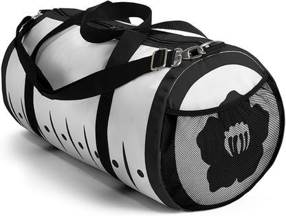 Anime Gym Bag for Women Men - Large Capacity Waterproof Workout Fitness Travel Sports Bags Fashion Street Camping ExpandaCLe Carry On Duffle Bag For Couple (White Byaku) PTY