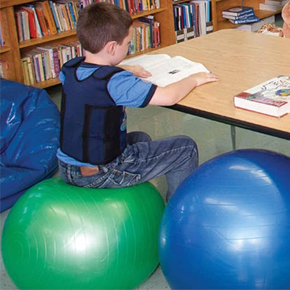 Fun and Function Therapy Ball for Kids, Exercise, Yoga, Balance, Stability, Active Seating Alternative for Classrooms and at Home, Supports Sensory Seekers & Children with ADHD - 24" Green