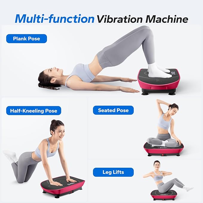 MERACH Vibration Plate Exercise Machine, Whole Body Workout Equipment for Women, Bluetooth and Silicone Pedal, Vibration Plate with Auto Mode, Vibrate Fitness Platform for Home