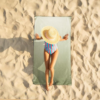 Camping Towel L Size Quick Dry Microfiber Lightweight for Beach Swimming Pool Travel Body Hot Yoga Mat Towels (Army Green, 1 Pack L)
