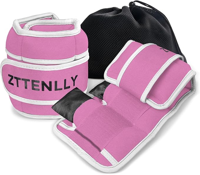 Adjustable Ankle Weights for Women Men and Kids | 1 Pair 5 10 15 18 20 Lbs Leg Wrist Ankle Weight Straps for Yoga, Walking, Running, Aerobics, Gym, Dance, Pilates, Cardio