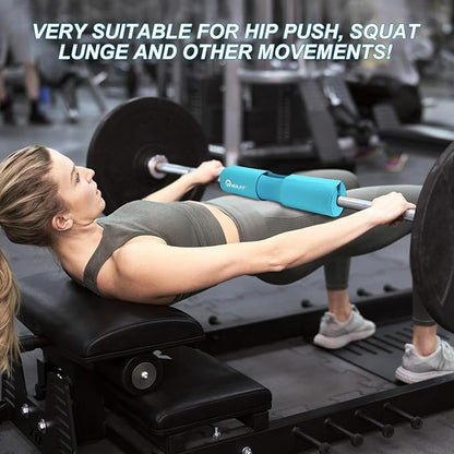 Barbell Squat Pad with Thick Nylon Padding, Hip Thrust Pad for Squats, Lunges, Neck Shoulder Squat Pad for Olympic or Standard Bars