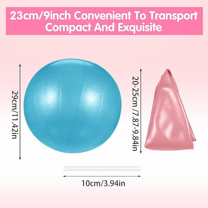 Grevosea Pilates Ball 9 Inch, 2 Pack Small Exercise Balls Workout Ball for Yoga Core Training Physical Therapy Stability Barre Stretchin
