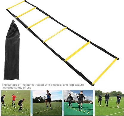 Speed Ladder for Football Training, Footwork Training Equipment with Anti - Slip Texture, 4.4m Fixed Length Speed Ladder with 10 Rungs, Durable PP and Woven Belt Material, Includes