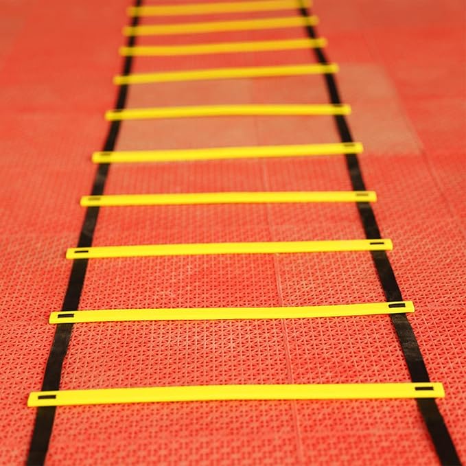 Agility Ladders - Football Ladder Speed Training, Footwork Workout Equipment with Storage Bag, Soccer, Basketball, Tennis, Hockey, Badminton | Youth & Adult Training, Portable, Easy Setup, Sports