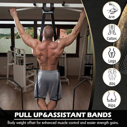 Resistance Bands for Exercise Working Out, 5-Level Pull-Up Assistance Full-Body Training Bands for Women Men Home Workouts, Physical Therapy, Strength Training