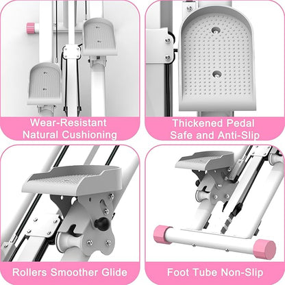 Stair Stepper for Home, 265lbs Vertical Climber Machine for Full-Body Exercise, Resistance Home-Upgrade Climber Fitness Equipment with Stable Frame Adjustable Handlebar for Women Men