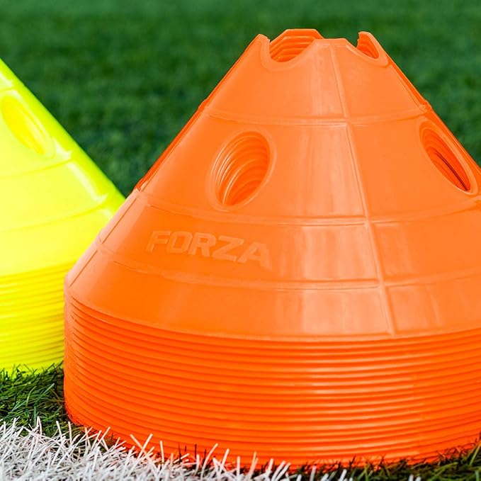 FORZA Soccer SuperCone Training Marker Domes [20 Pack] | Jumbo 5.5in Cones for Speed & Agility Training | Heavy-Duty Weatherproof PVC Options