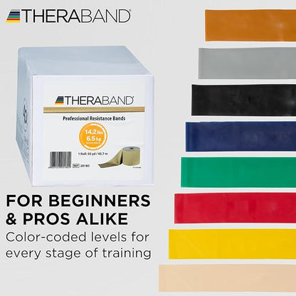 THERABAND Resistance Band, Special Heavy, 50-Yard Roll, Elastic Band for Exercise