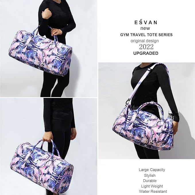 Original Floral Water Resistant Duffel Bag Gym bag Weekender Travel Bag for Gym Beach Travel Daily Bags