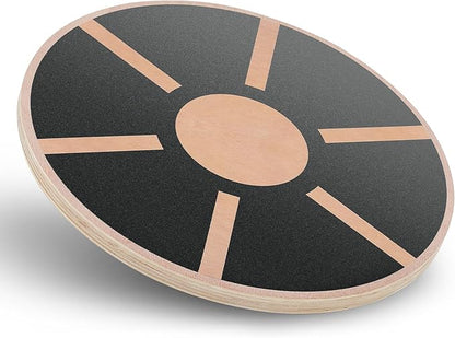MADOG Wooden Wobble Balance Board for Adults, 15.5" Anti-Skid Sandpaper for Workout Core Trainer Physical Therapy, Home Gym Stability Board