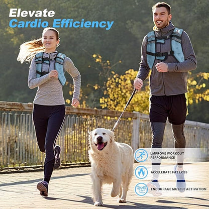 VBSD Weighted Vest Woman 6lb/8lb/12lb/16lb/20lb/25lb/30lb Weight Vest for Women Men Body Weight Vests for Walking Strength Training Running Workout Jogging Fitness