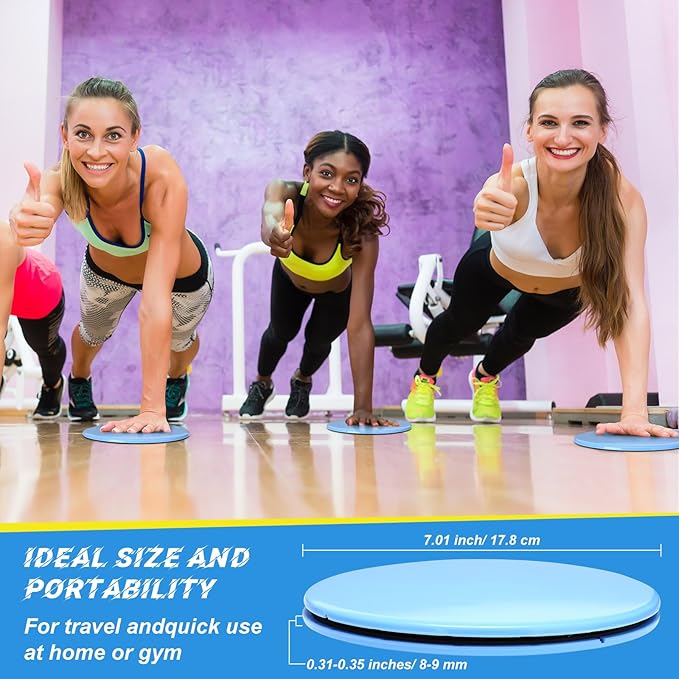 Jenaai 24 Pcs (12 Pairs) Core Sliders Exercise Glider Discs Bulk for Group Training Classes Fitness Slider for Working Out Dual Sided Core Gliding Discs AB Pads for Carpet Hardwood Floor