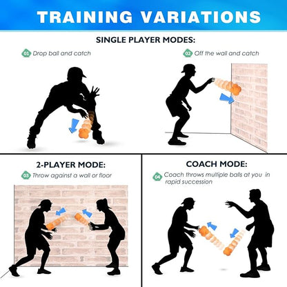GSE Games & Sports Expert Sports Reaction Balls, Reactivity Ball for Field Training, Agility Trainer for Baseball, Rubber Bounce Balls for Hand-Eye Coordination & Speed Reflex Training