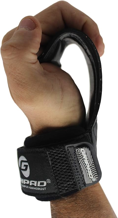 Gripad PRO Weight Lifting Gloves | Heavy Duty Straps | Alternative Power Lifting Hooks | Best for Deadlifts | Adjustable Neoprene Padded Wrist Wraps Support Bodybuilding