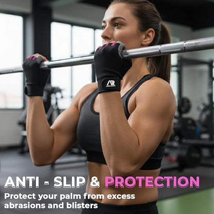Breathable Gym Gloves for Men & Women–Lightweight,Non-Slip Workout Gloves with Full Palm Protection, Wrist Support,Ventilated Mesh for Weightlifting,Crossfit,Fitness Training & Cycling