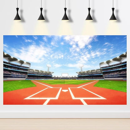 Baseball Backdrop Baseball Field Stadium Photography Background Outdoor Sport Theme Kids Boys Birthday Party Banner Decorations Sport Games Adults Portrait Video Studio Prop Decor 20x10ft