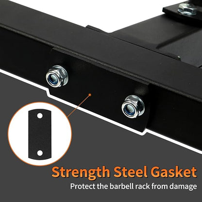 SYNTECSO Deadlift Barbell Jack Stand, Anti-Slip Handle Deadlift Stand, Heavy Duty Barbell Weight Changer for Easy Changing Plates, Weight Training, Deadlift Exercises, Powerlifting, Home Gym