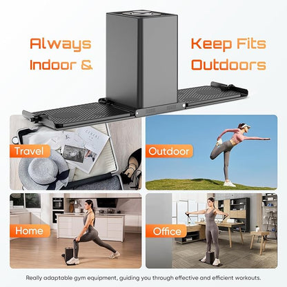 Home Gym Cube Smart Fitness Equipment, All in One Foldable Portable Cable Weight Machine Workout Equipment, Full Body Strength Training Exercise Box 160 LBS Resistance Adjustable Tonal Gym