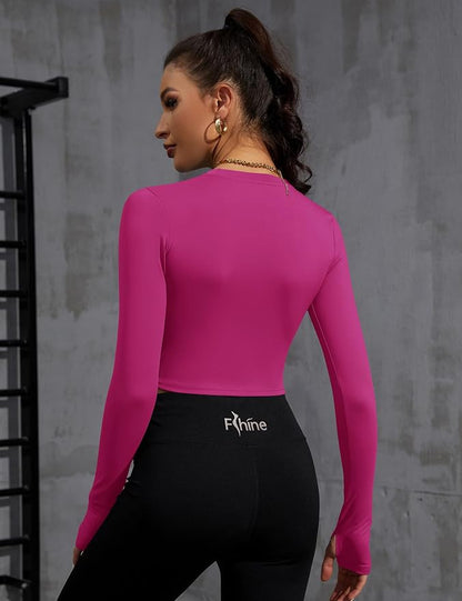 Loovoo Women Workout Shirts 1/2/3 Pack Athletic Compression Tee Dry Fit Yoga Gym Basic Tops