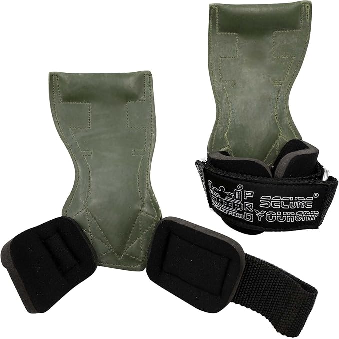 Lifting Grips PRO Weight Gloves Heavy Duty Barbell Gymnastics Straps Alternative to Power Hooks Deadlifts Adjustable Neoprene Padded Wrist Wrap