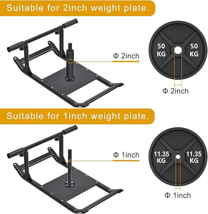 Kipika Weight Sled, Workout Sled, Fitness Strength Training Sled, Speed Training Sled for Athletic Exercise, Speed Improvement, Easily Through Obstacles, Suitable for 1" & 2" Weight Plate
