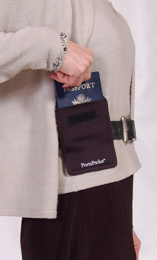 Combo Kit, Hands Free Carry Case for Cell Phones & More/Travel Wallet System/for Fitness/Walking/Exercise. Works on Arm/Leg. Pocket Slides Off to Work on Your own Belt, Too. Black