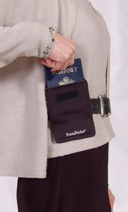 Combo Kit, Hands Free Carry Case for Cell Phones & More/Travel Wallet System/for Fitness/Walking/Exercise. Works on Arm/Leg. Pocket Slides Off to Work on Your own Belt, Too. Black
