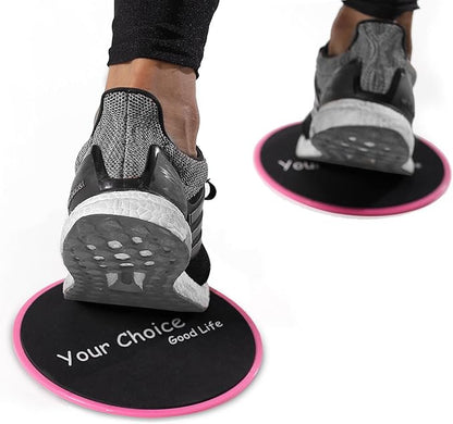 Your Choice Core Sliders - Dual Sided Exercise Gliding Discs for Carpet & Hardwood, 7" Workout Sliders