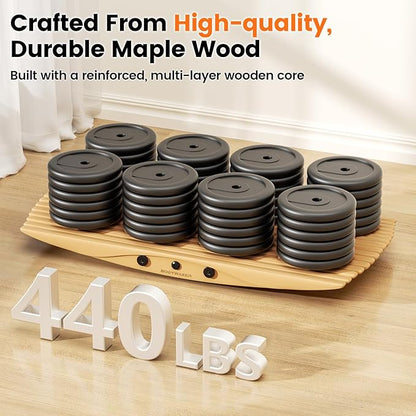 360° Wobble Balance Board for Standing Desk，Anti-Fatigue Rocker Board to Improve Focus, Burn Calories & Simulate Surfing & Skateboarding at Home or Office，Also Foot Strengthener & Stretcher for Plantar Fasciitis Relief.