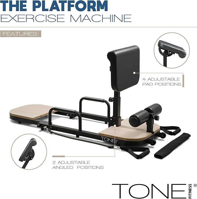 Tone Fitness Foldable Hip Thrust & Glute Exercise Machine | Adjustable Sissy Squat, Core & Leg Trainer | Multiple Colors