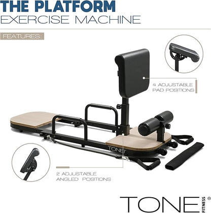 Tone Fitness Foldable Hip Thrust & Glute Exercise Machine | Adjustable Sissy Squat, Core & Leg Trainer | Multiple Colors