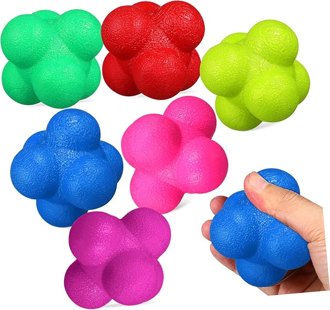 Happyyami 6pcs Hexagonal Reaction for Agility Training Multi Exercise for Sports Improve Reflexes and Hand-Eye Coordination Lightweight and Portable Fitness Equipment
