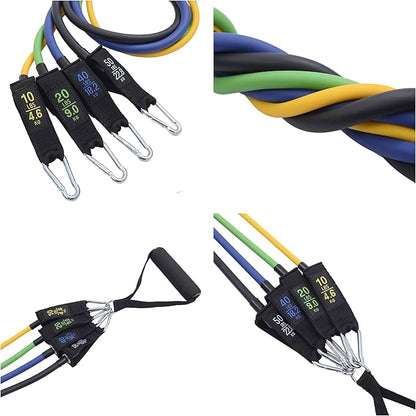 Alpine Swiss Exercise Resistance Bands Set with Handles, Door Anchor, Ankle Straps and Carry Bag for Men and Women