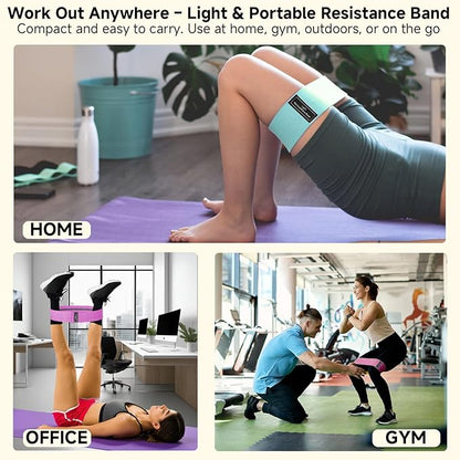 Resistance Bands, Fabric Workout Bands for Women & Men, Cloth Booty Resistance Loop Bands, Thick Squat Bands for Home Fitness, Gym, Yoga, Pilates for Butt Legs Thigh Hip Glute