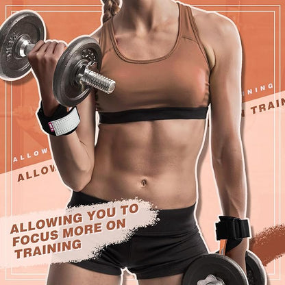 Lifting Wrist Straps Weight Lifting Grips with Cushion Wrist Loop Gym Workout Straps Double Layer Leather with Storage Pouch for Women and Men Deadlift Powerlifting Pull Up